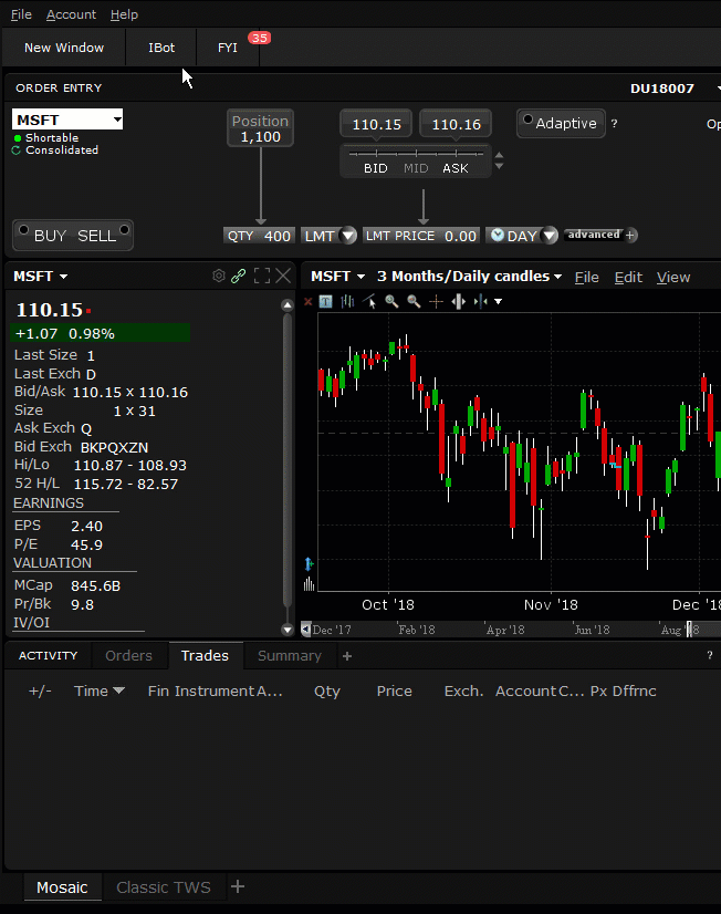 Open IBot in TWS